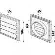 mřížka větrací gravitační MV 120VJ s nástavcem ventilační