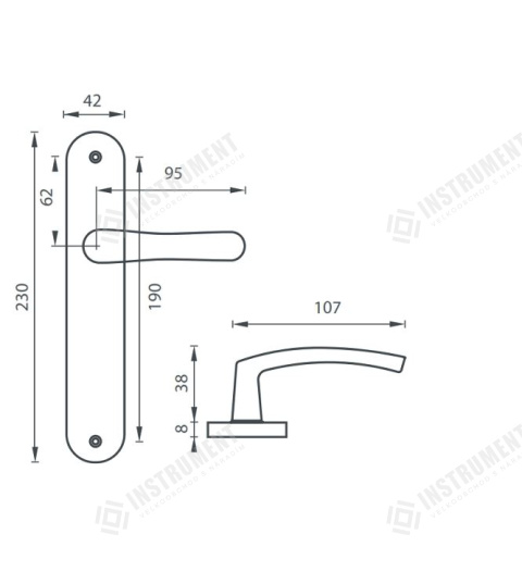 klika interiérová Michaela OK 72mm bílá