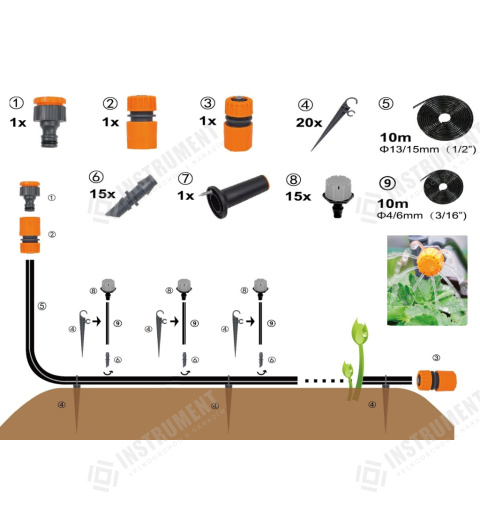 sada mikro zavlažovacího systému 10m