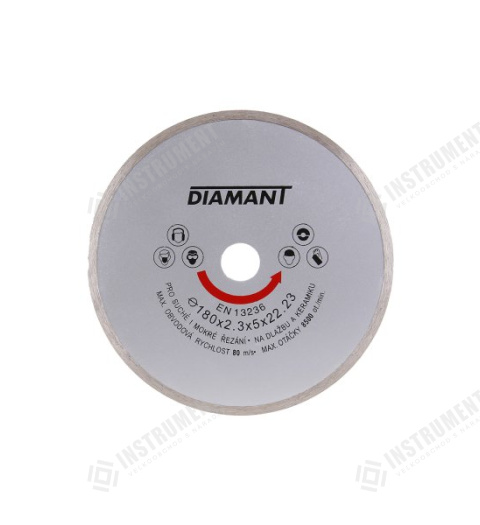 Kotouč diamantový DIAMANT 180x2.3x22.2mm plný