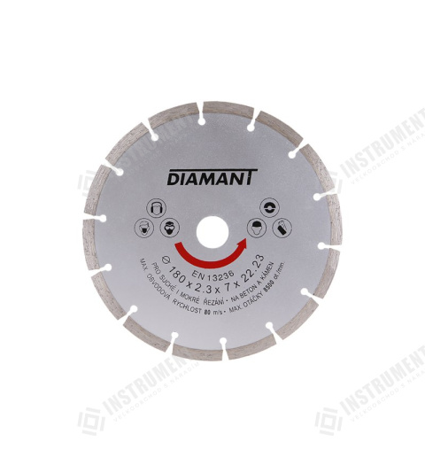 Kotouč diamantový DIAMANT 180x2.3x22.2mm segment