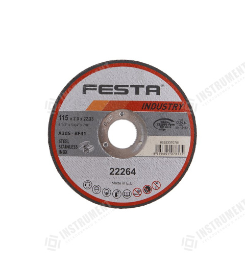 Kotouč řezný FESTA INDUSTRY na kov 115x2x22.2mm