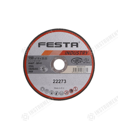 Kotouč řezný FESTA INDUSTRY na kov 150x1.6x22.2mm