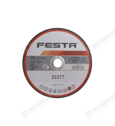 Kotouč řezný FESTA INDUSTRY na kov 180x2x22.2mm