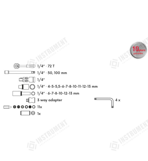 Gola sada FESTA CrV 36ks 1/4&quot;