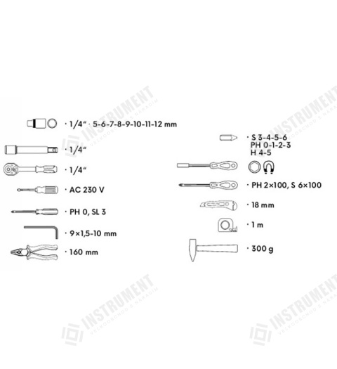 Sada nářadí v pouzdře 39ks