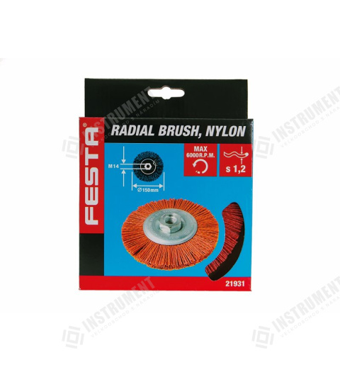 Kartáč rotační radiální FESTA nylon 150mm M14